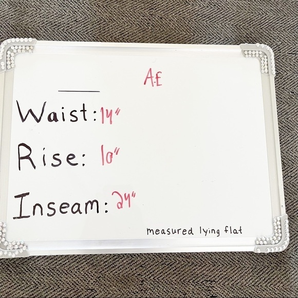 American Eagle Black Distressed Hem Straight Leg High Waist Black Jeans Size 4 - Picture 10 of 10